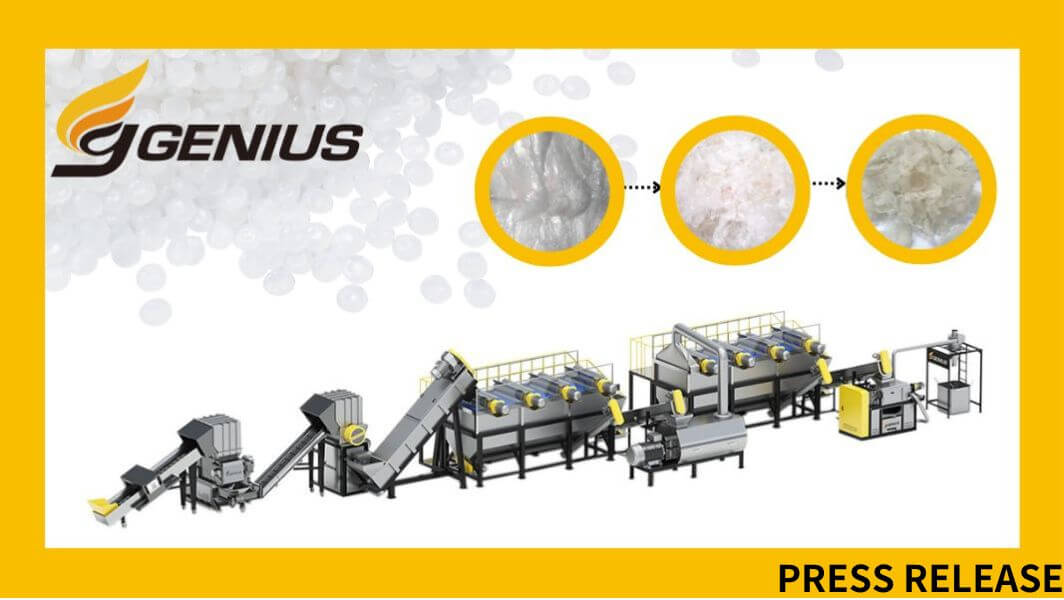 Genius Plastic Washing Recycling Line with Squeeze Dryer Launches for Latin America, Ensures Below 3% Moisture Post Drying